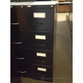 Global Black 4 Drawer Letter Size Vertical File Cabinet, Locking